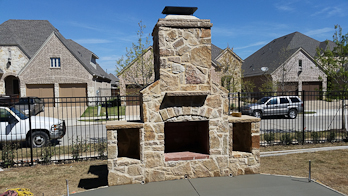 outdoor fireplaces stone