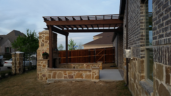 Pergola, Bench, and Chimney