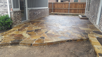 Natural stone patio