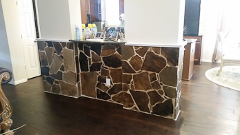 Interior natural stone pony walls in dallas