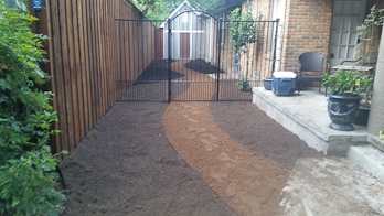 Sand and soil patio design